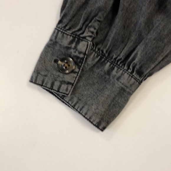 Who What Wear M Dress Grey Denim long sleeve Wrap strap zipper pockets Excellent - Picture 4 of 15